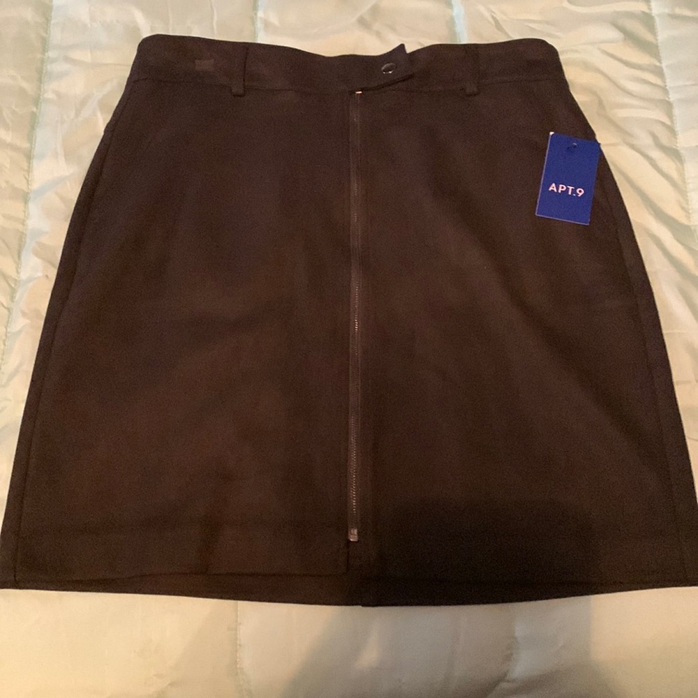 Black velvet skirt